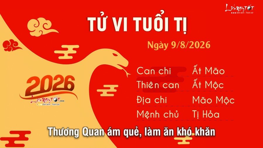 Tu vi hang ngay 9/8/2026 cua - Ti