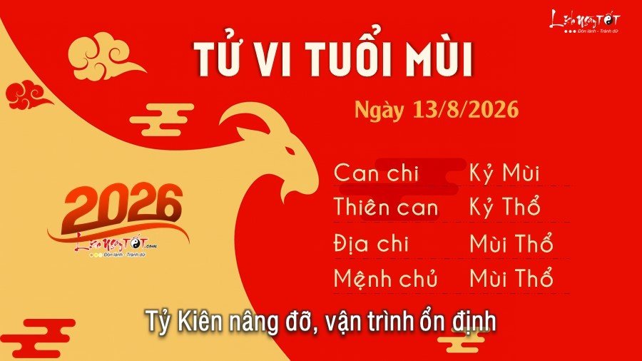 8 Tu vi hang ngay 13-8-2026 - Mui