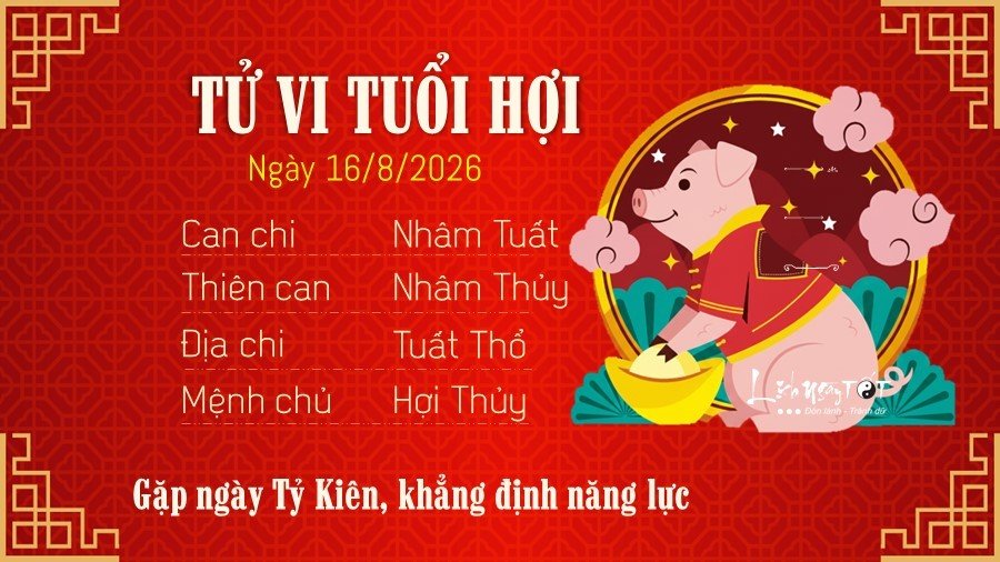 12 Tu vi hang ngay 16-8-2026 - Hoi