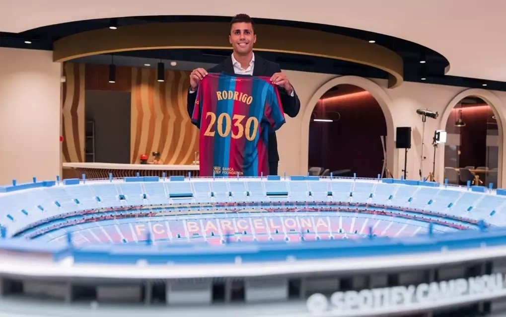 Rodri ra mắt Barca ngày 18/8/2026. Ảnh: FC Barcelona
