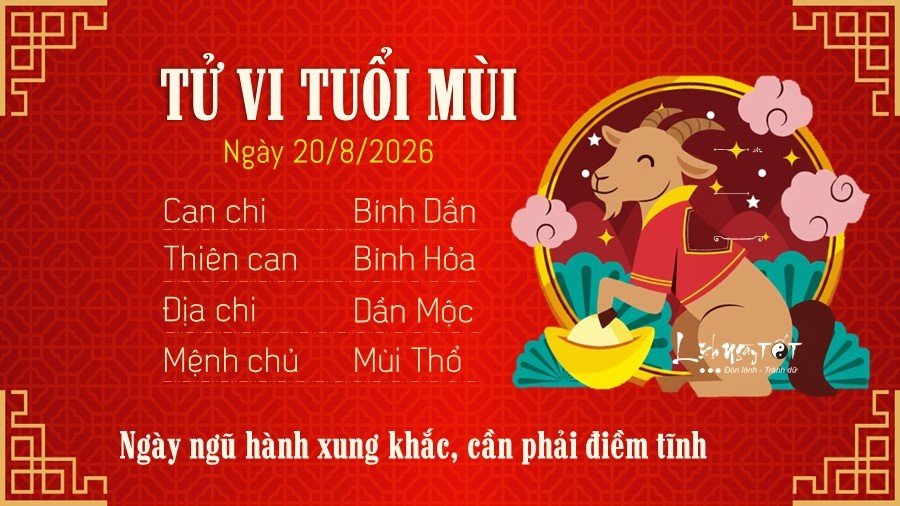 8 Tu vi hang ngay 20-8-2026 - Mui