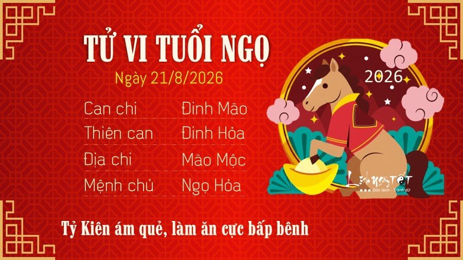 Tu vi hang ngay 21/8/2026 cua Ngo