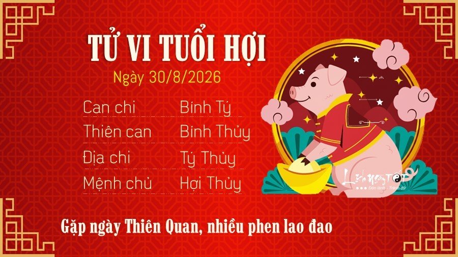 12 Tu vi hang ngay 30-8-2026 - Hoi