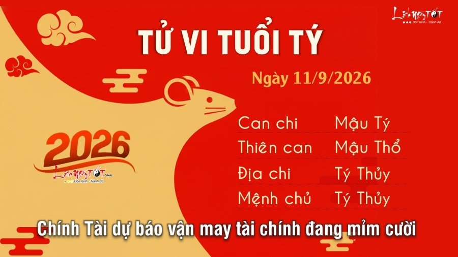 Tu vi hang ngay 11/9/2026 cua 12 con giap - Ty