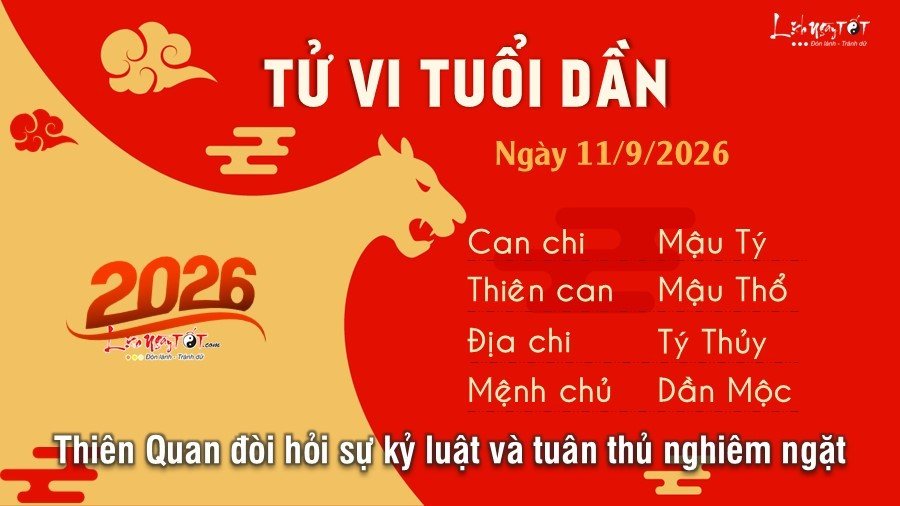 Tu vi hang ngay 11/9/2026 cua 12 con giap - Dan