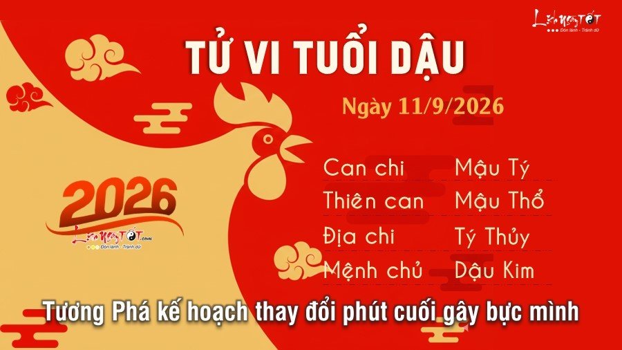 Tu vi hang ngay 11/9/2026 cua 12 con giap - Dau