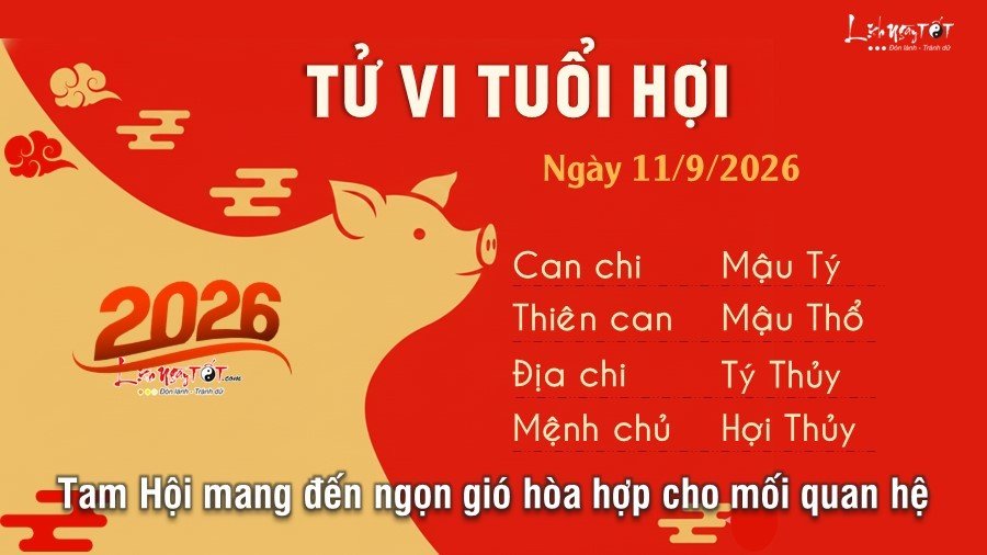Tu vi hang ngay 11/9/2026 cua 12 con giap - Hoi