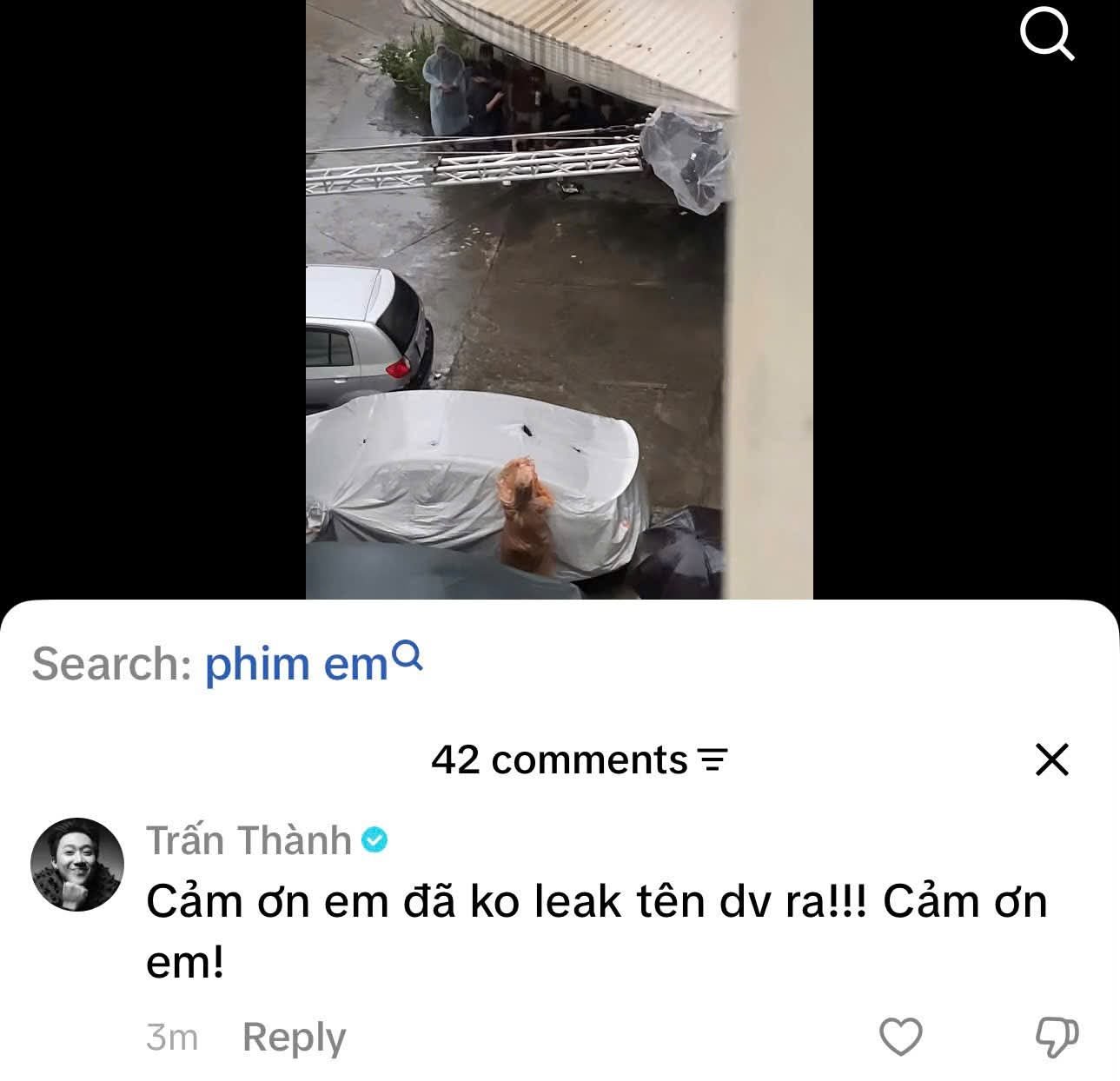 Phim Tết 2027 bị quay lén leak lên MXH, Trấn Thành vào tận trang của Tiktoker để lại đúng 1 câu - áº¢nh 1.