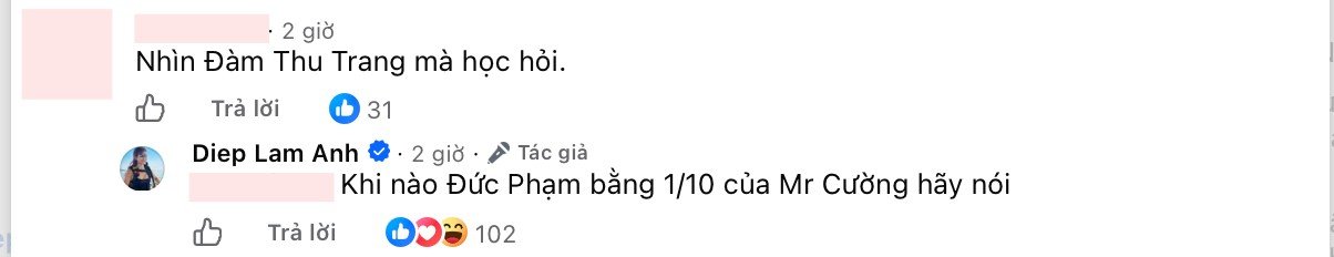Bị nói nhìn Đàm Thu Trang mà học hỏi, Diệp Lâm Anh: "Khi nào Đức Phạm bằng 1/10 của anh Cường Đô La thì hãy nói" - Ảnh 5.