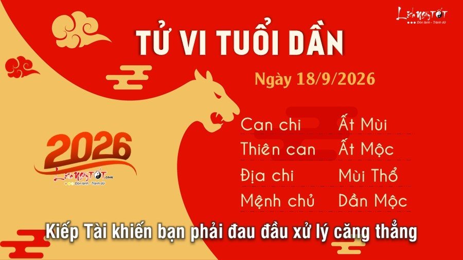 Tu vi hang ngay 18/9/2026 cua 12 con giap - Dan