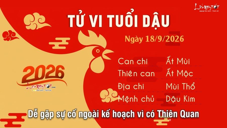 Tu vi hang ngay 18/9/2026 cua 12 con giap - Dau