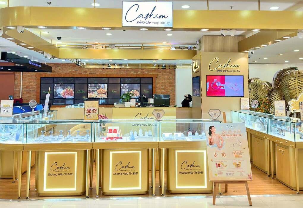 Một trong nhiều cửa hàng của chuỗi kim cương Cashion tại các trung tâm thương mại. Ảnh: Fanpage Cashion
