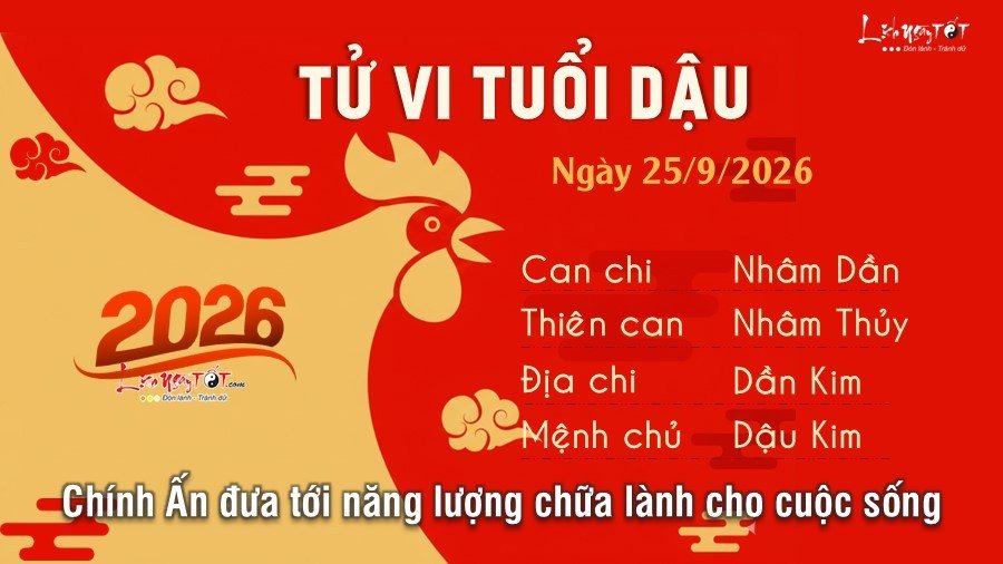 Tu vi hang ngay 25/9/2026 cua 12 con giap - Dau