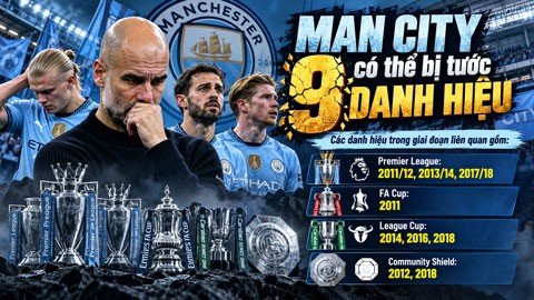 9 danh hiêu mà Man City có thể bị tước