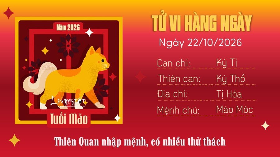 4 Tu vi hang ngay 22-10-2026 - Mao