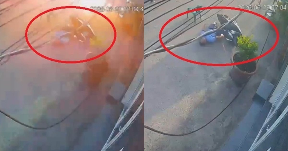 Đồng Nai: Hiện trường dây điện đứt rơi xuống đường gây tai nạn nghiêm trọng, 2 người bị thương nặng