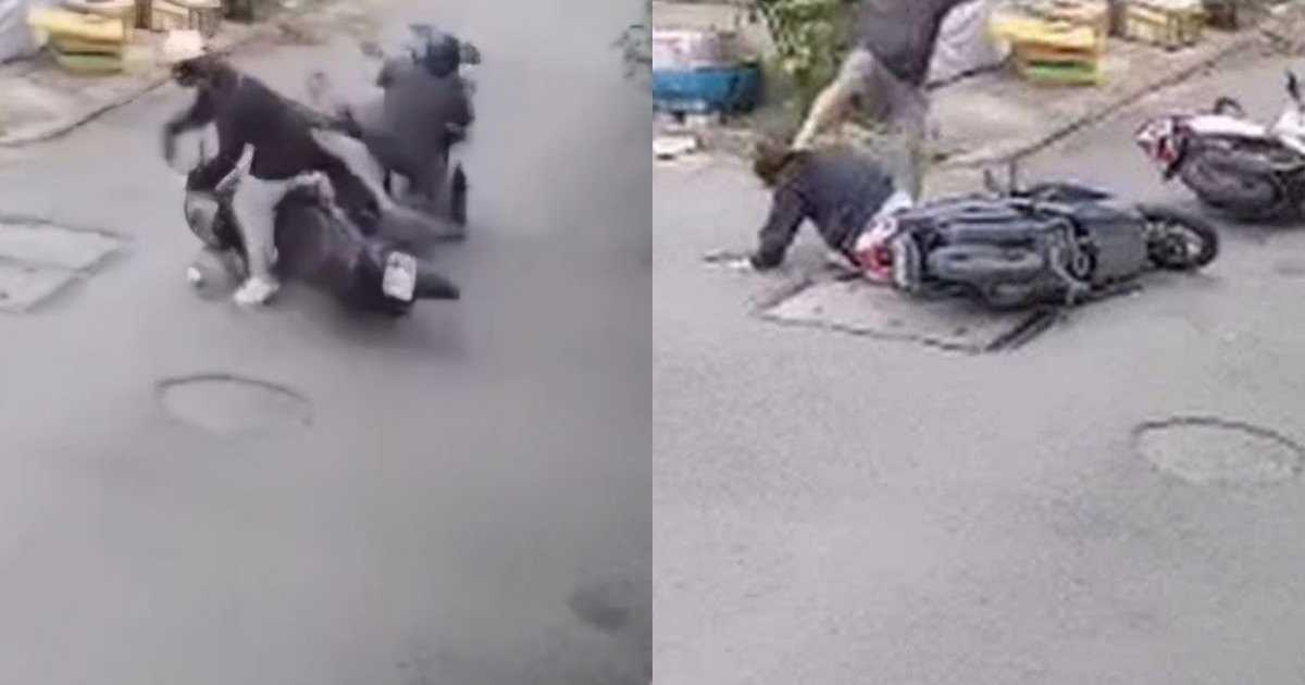 Camera ghi trọn diễn biến vụ người đàn ông đạp vào đầu cô gái sau va chạm giao thông ở TPHCM