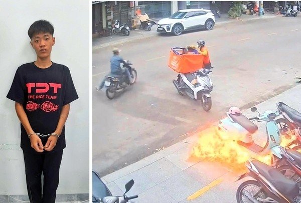 Bắt tạm giam đối tượng 19 tuổi ném bom xăng trước tiệm bánh kem
