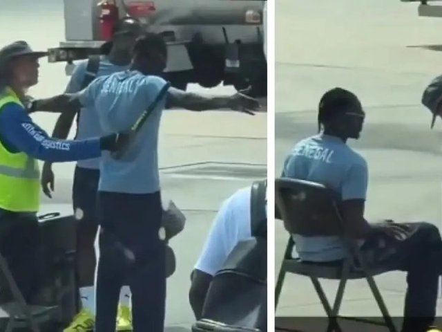 Video ĐT Senegal bị kiểm tra an ninh khi đặt chân đến Mỹ khiến khán giả bị sốc